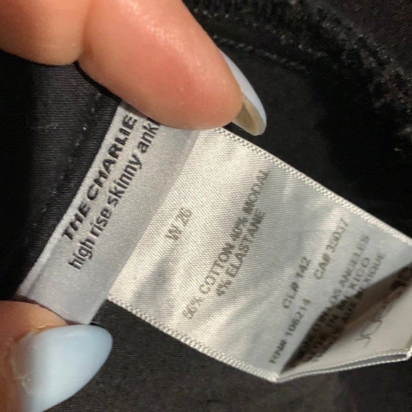 070 JEANS Joe’s Jeans Women’s Charlie High Waisted Skinny Ankle Black Size 26 - Picture 2 of 7